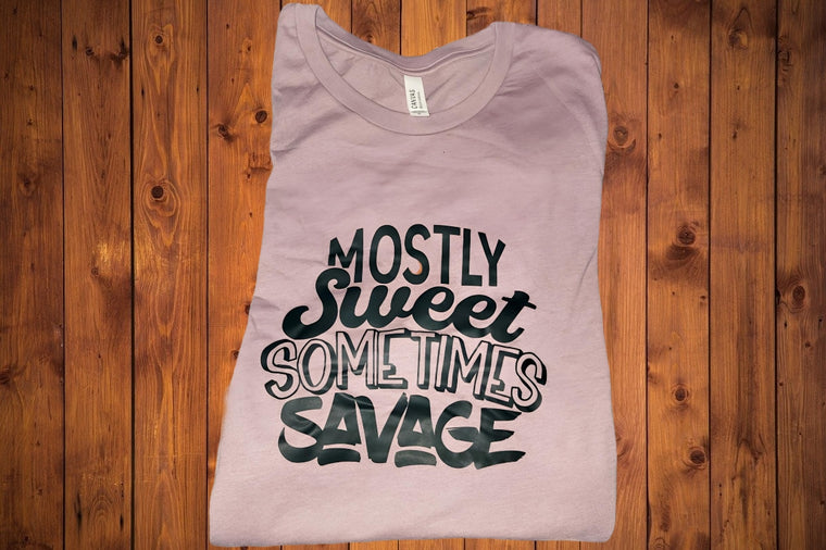 Mostly Sweet Somestime Savage Short Sleeved T-Shirt