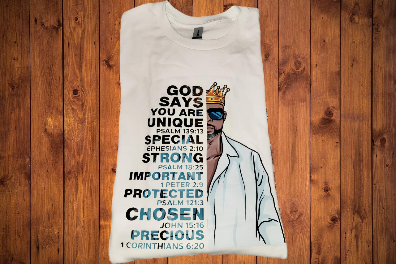 God Says Young King Short Sleeve T-Shirt